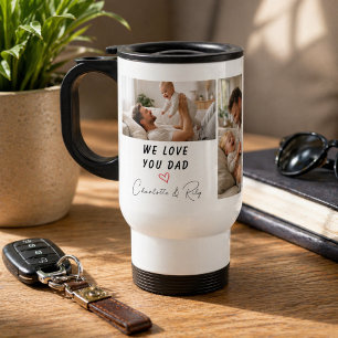 Taza De Viaje Foto Personalizada Te Amamos, Papá   Día del Padre
