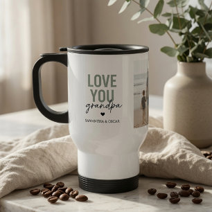 Taza De Viaje Foto Personalizada Te Amo Abuelo