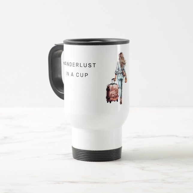 Taza De Viaje Foto personalizado Personalizada De Wanderlust En  (Anverso izquierdo)