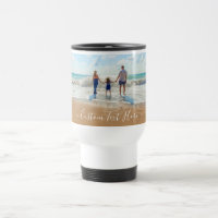 Foto personalizado Texto Viajes Mug Fotos de tu fa