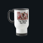 Taza De Viaje Foto y texto personalizados<br><div class="desc">Personaliza tu viaje fotográfico y de texto conmutado Coffee Mug. Cualquier tipo de letra, cualquier fondo, cualquier formato de imagen y tamaño.</div>