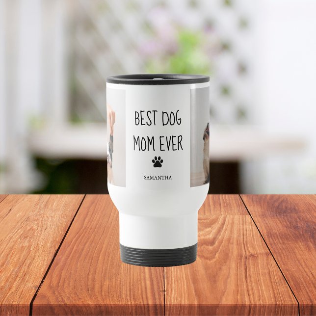 Taza De Viaje Fotografía de Collage moderna mejor perro de mamá  (Subido por el creador)