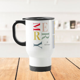 Taza De Viaje Fotografía De Collage Y Cereza Colorida | Feliz fe