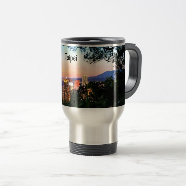 Taza De Viaje Fotografía de Taipei, Paisaje de Taiwán (Anverso derecho)