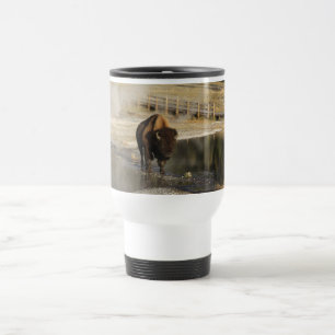 Taza De Viaje Fotografía de vida silvestre Bison Yellowstone