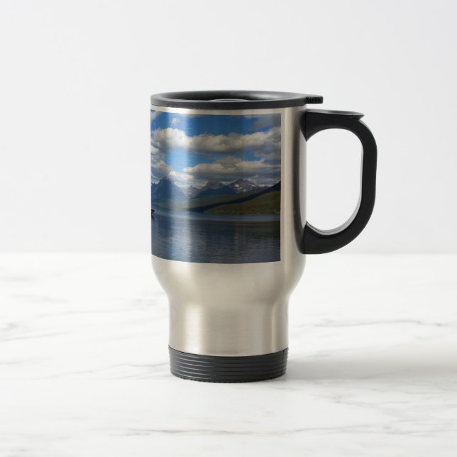 Taza De Viaje Fotografía del Parque Nacional del Glaciar. (Derecha)