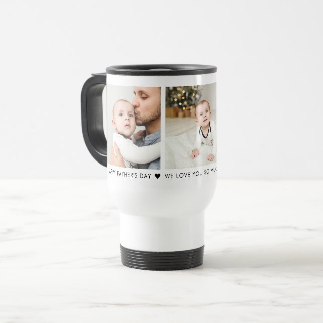 Taza De Viaje Fotografía personalizada del Día del Padre 3 (Anverso izquierdo)