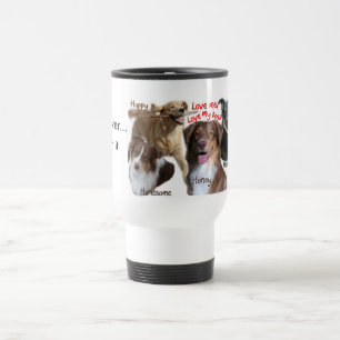 Taza De Viaje Fotografías de detenido de perros, amor del café