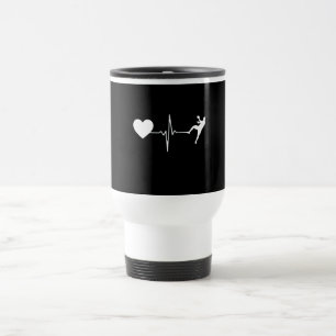Taza De Viaje Fotomontaje del jugador de balonmano