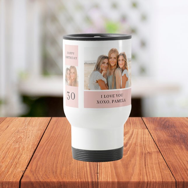 Taza De Viaje Fotos de Collage Friend | Regalo de cumpleaños fel (Subido por el creador)