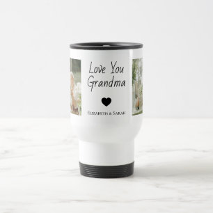 Taza De Viaje Fotos personalizadas y "Te amo abuela"