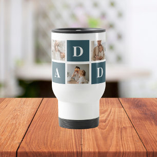 Taza De Viaje Fotos y regalos de papi verde de los padres de la 