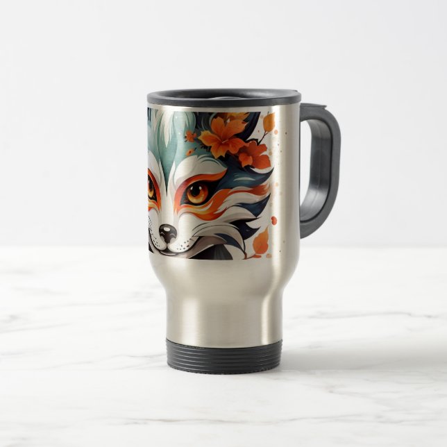 Taza De Viaje Fox Vibes: El arte otoñal eterno (Anverso derecho)