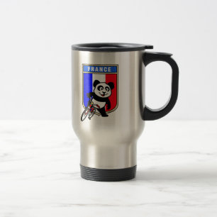 Taza De Viaje Francia en bicicleta panda