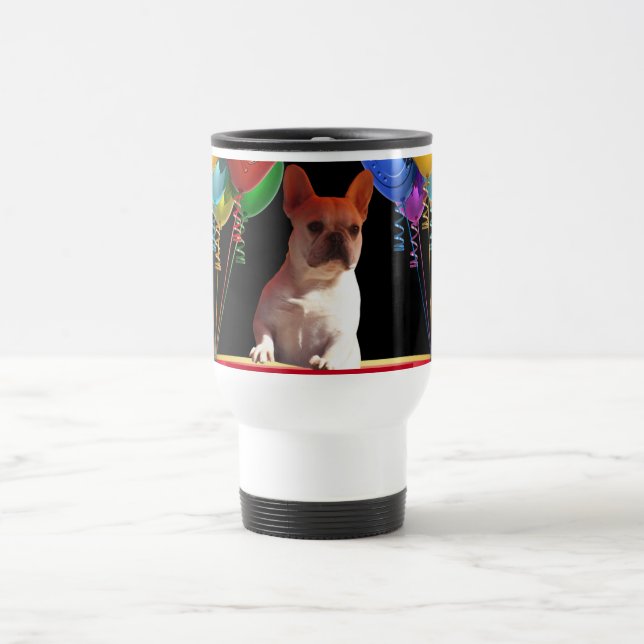 Taza De Viaje französische Bulldogge mit Ballons  (Centro)