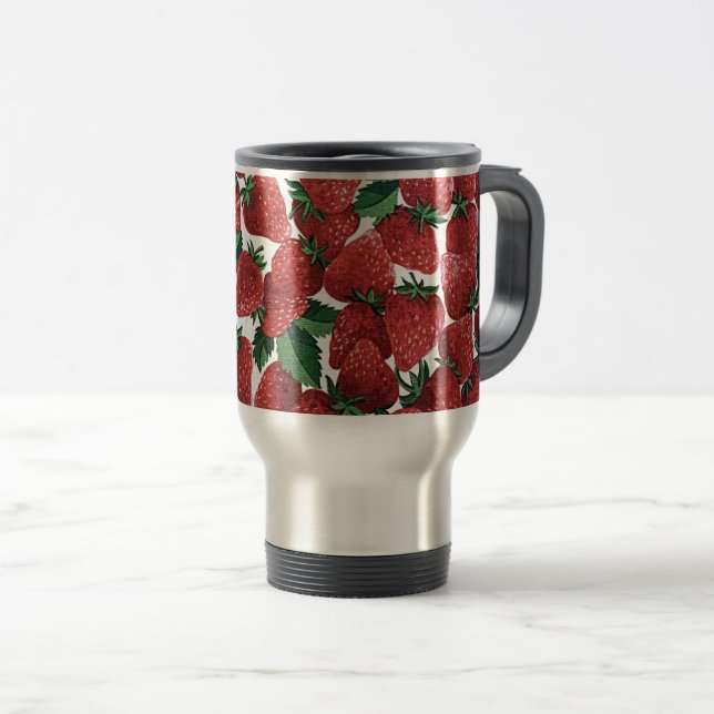 Taza De Viaje Fresas y Crema (Anverso derecho)