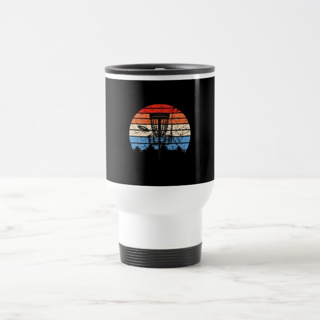 Taza De Viaje Frisbee Golf Disk Retro (Centro)
