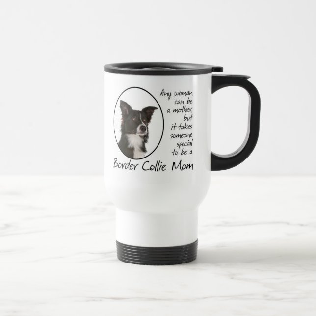Taza De Viaje Frontera Collie Mom Mug (Derecha)