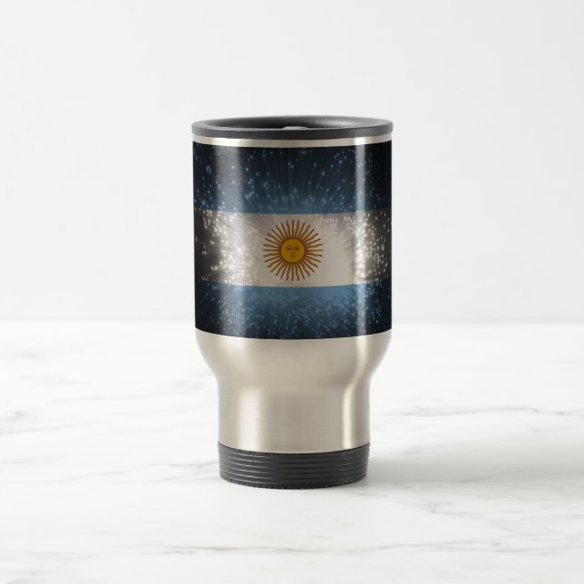 Taza De Viaje Fuego de bandera de Argentina (Centro)