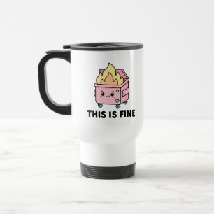 Taza De Viaje Fuego en el contenedor Kawaii Esto está bien Diver