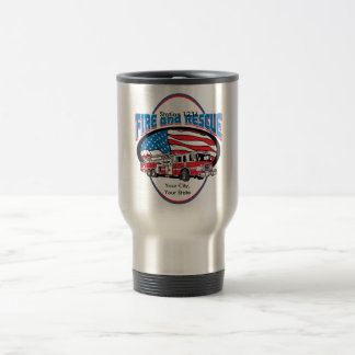 Taza De Viaje Fuego y rescate de encargo