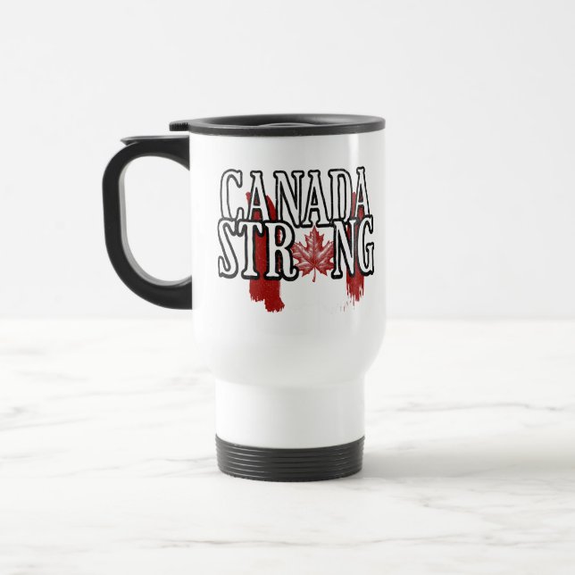Taza De Viaje Fuerte hoja de arce de la bandera canadiense en Ca (Izquierda)