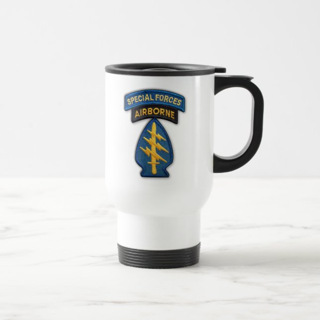 Taza De Viaje fuerzas especiales boinas verdes parche Mug (Derecha)