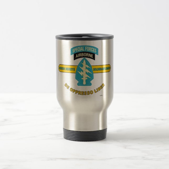 TAZA DE VIAJE FUERZAS ESPECIALES "DE AEROTRANSPORTADO OPPRESSO (Centro)