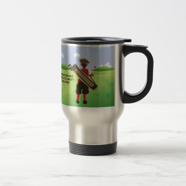 Taza De Viaje Fun golf personalizado en campo de golf (Derecha)
