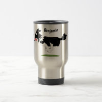 Funny Border Collie perro corriendo personalizado