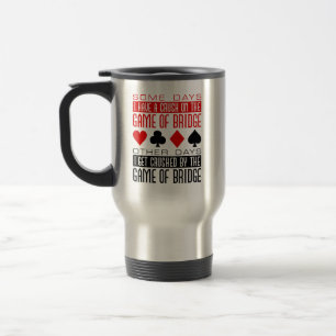 Taza De Viaje Funny Bridge Player Club aplastado juego de Bridge
