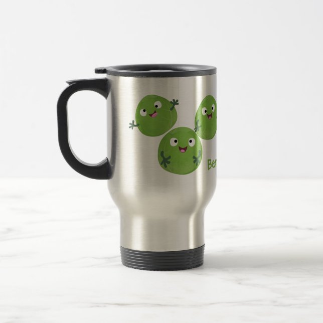 Taza De Viaje Funny Brussels brota personalizado de verduras (Izquierda)