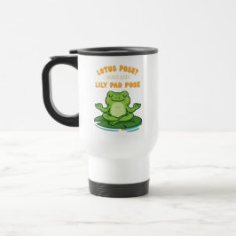 Taza De Viaje Funny Frog Yoga Personalizado Lotus Lily Pad Pose