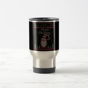Taza De Viaje Funny Gnome Merry Christmas