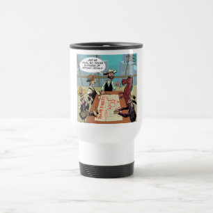 Taza De Viaje Funny Horse Bank Robber