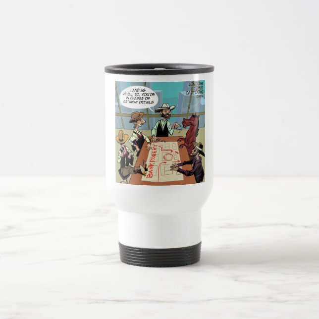 Taza De Viaje Funny Horse Bank Robber (Centro)
