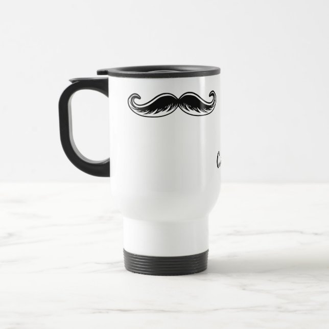 Taza De Viaje Funny Mustache nombres personalizados mugs (Izquierda)