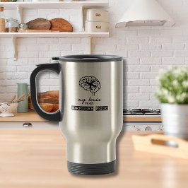 Taza De Viaje Funny My Brain is on Airplane Mode Coworker Gift