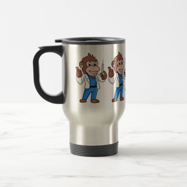 Taza De Viaje Funny orangutan ape personalizado médica (Izquierda)