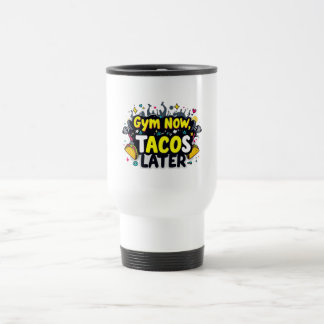 Taza De Viaje Funny Travel Mug – Fitness & Foodie Commuter Cup