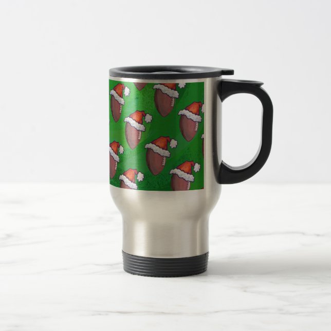 Taza De Viaje Fútbol de Santa Hat en verde (Derecha)
