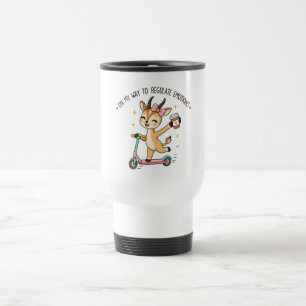 Taza De Viaje Gacela divertida de regulación emocional con café