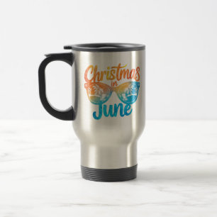 Taza De Viaje Gafas de sol Navidad en junio divertidas vacacione