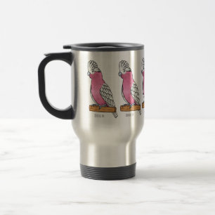 Taza De Viaje Galah bird cartoon illustration 