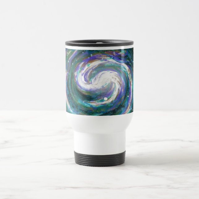 Taza De Viaje Galaxia esmeralda y púrpura (Centro)