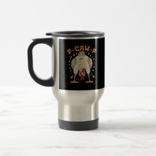 Taza De Viaje Gallo F-Caw-F divertido Gallo F-Caw-F vintage de u