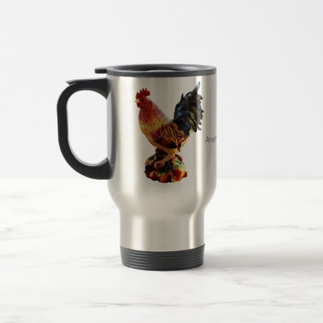 Taza De Viaje Gallo personalizado (Izquierda)