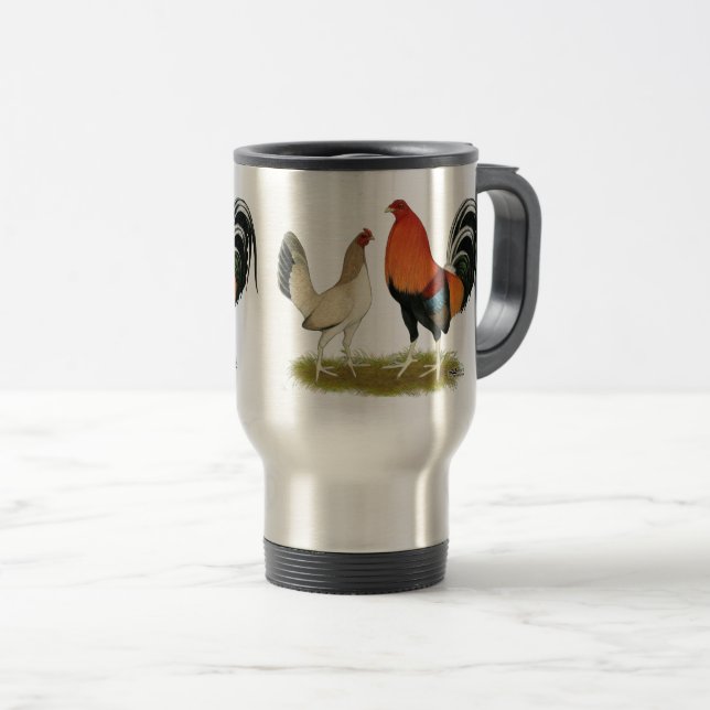 Taza De Viaje Gamefowl Wheatens (Anverso derecho)