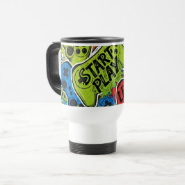 Taza De Viaje Gamer Pattern Travel/Commuter Mug