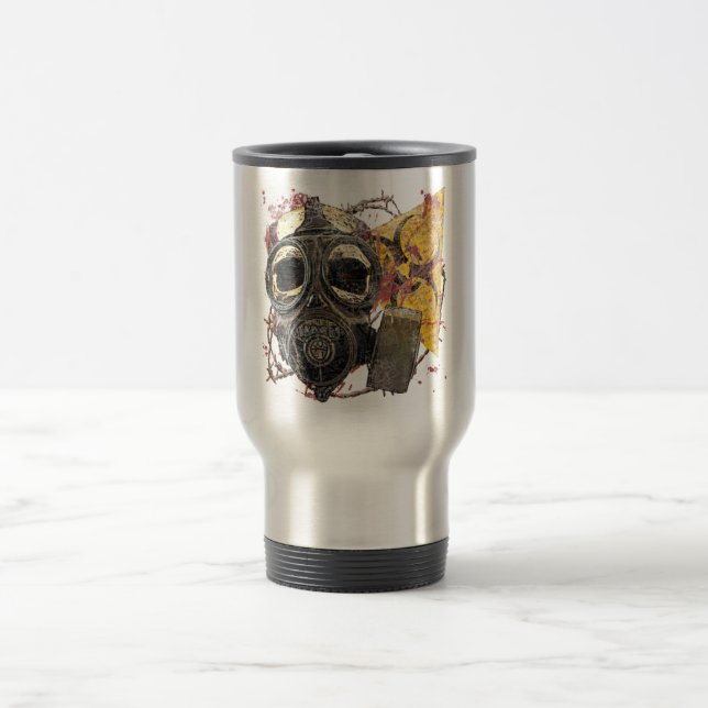Taza De Viaje Gasmask que lleva del cráneo (Centro)